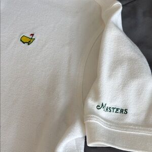 Classic White Polo Shirt Youth Boys Masters Golf Augusta National M 12 14 Preppy